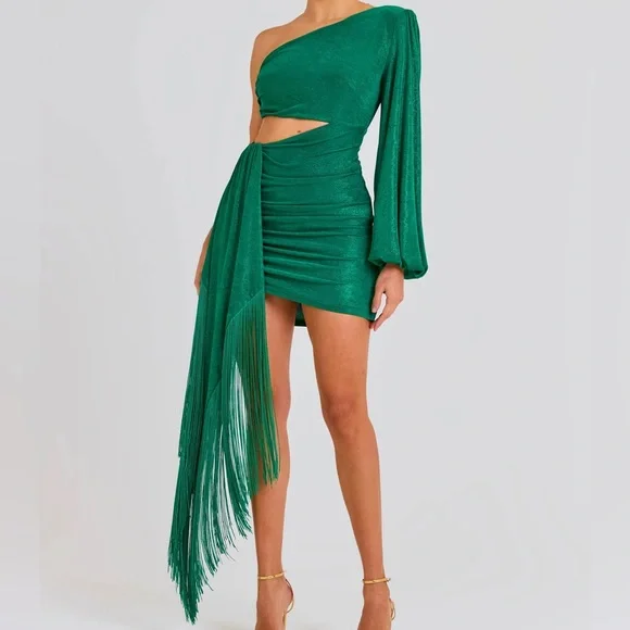 NADINE MERABI | Dresses | Nwot Nadine Merabi Nikki Green Dress | Poshmark
